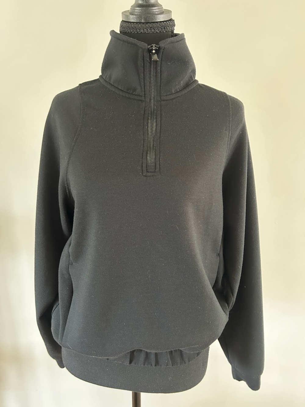 Yogalicious Black Half-Zip Mock Neck Sweatshirt